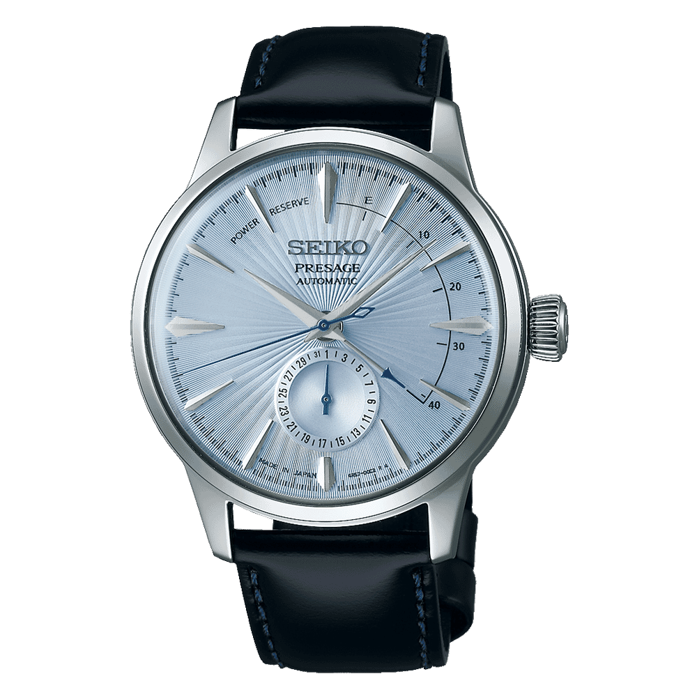 Seiko Presage Leather Band Analog Watch for Men Blue Dial SSA343J1
