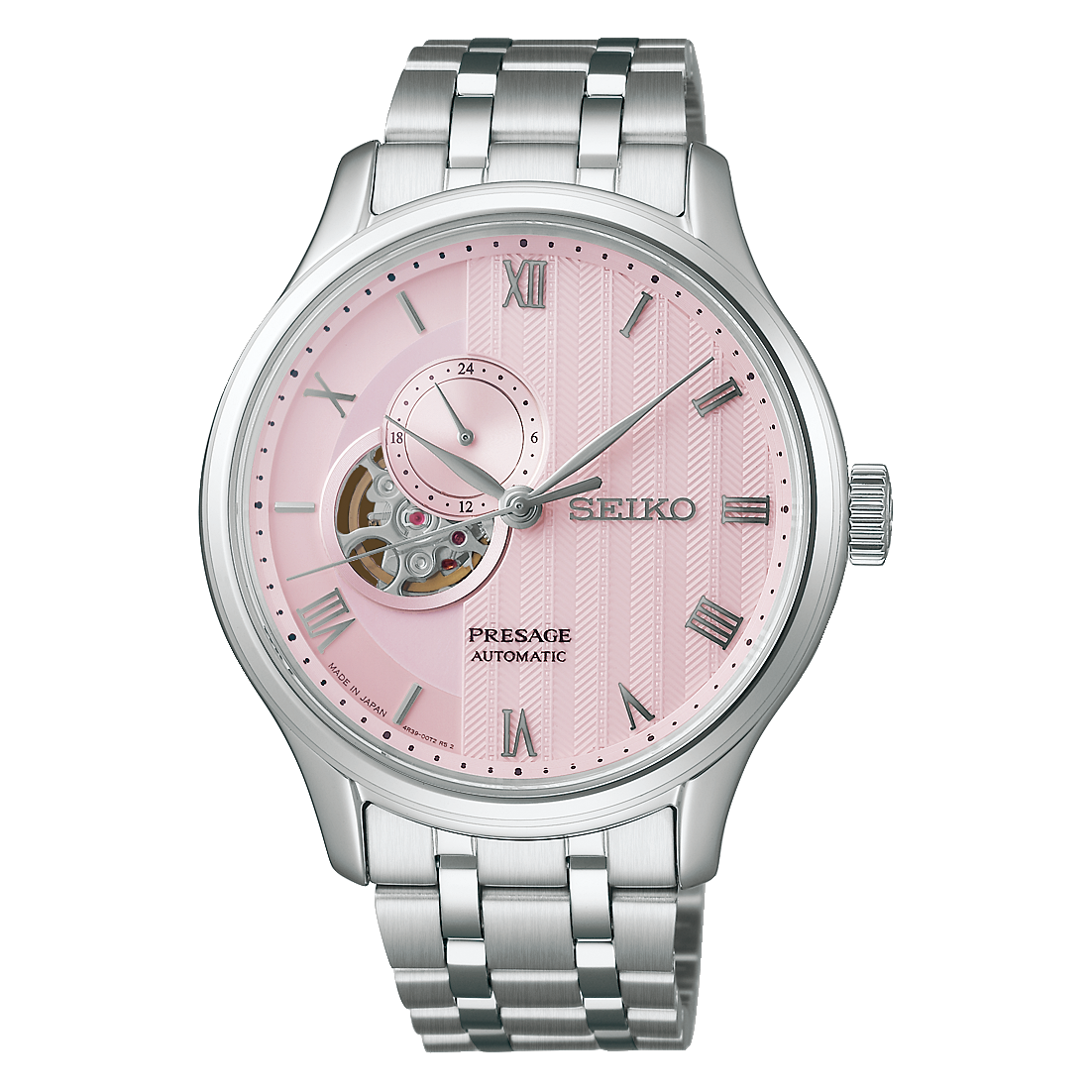 Seiko Presage Pink Dial Stainless Steel Watch for Men SSA465J