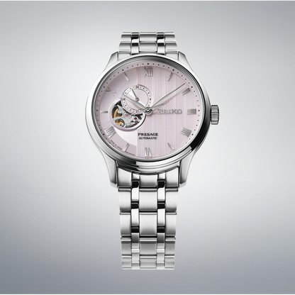 Seiko Presage Pink Dial Stainless Steel Watch for Men SSA465J