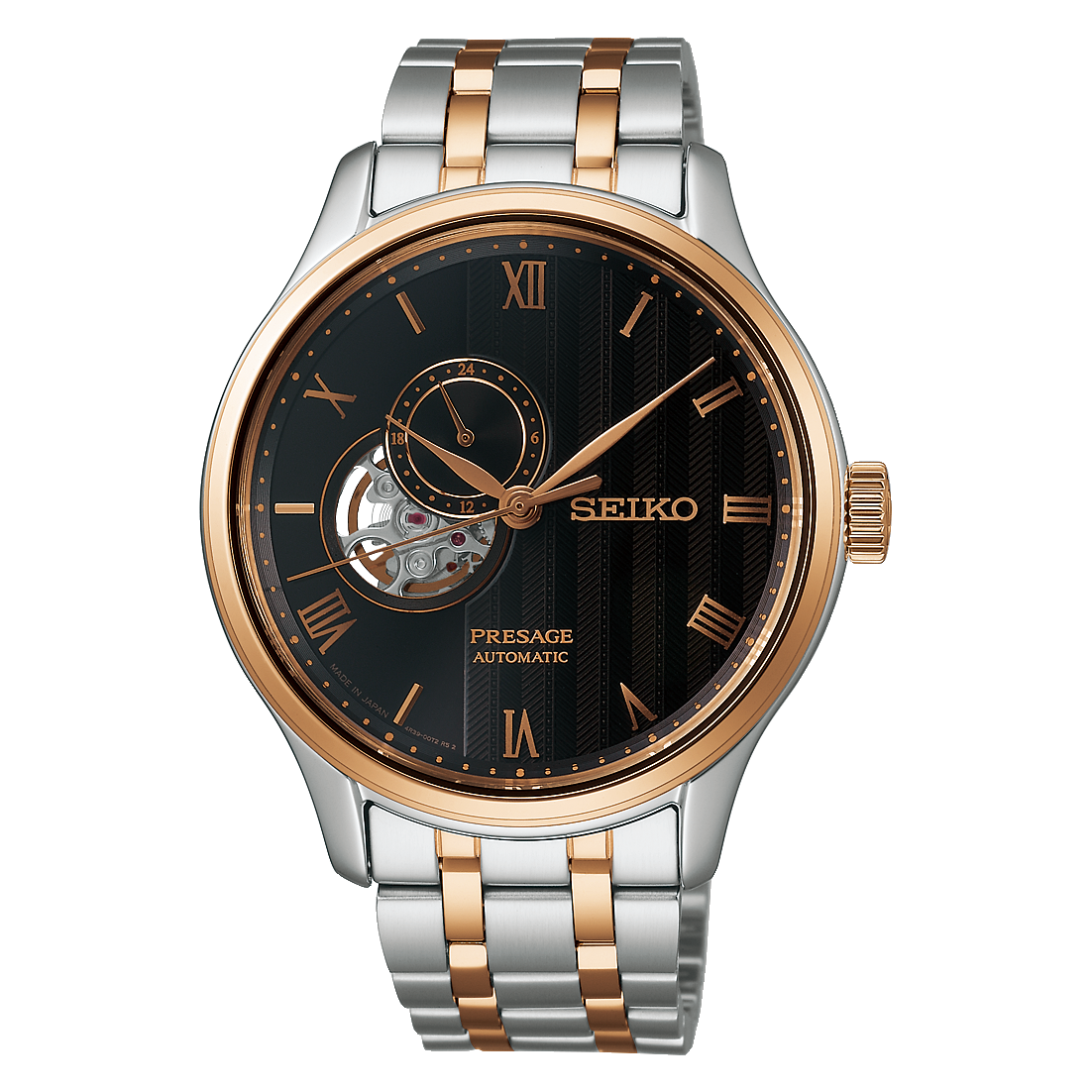 Seiko Presage Black Dial Stainless Steel Watch for Men SSA466J