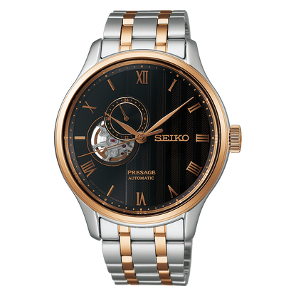 Seiko Presage Black Dial Stainless Steel Watch for Men SSA466J