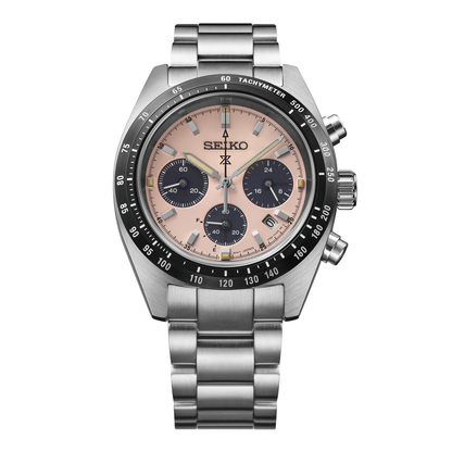 Seiko Prospex Speedtimer Pink Dial Solar Chronograph for men SSC963