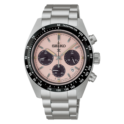 Seiko Prospex Speedtimer Pink Dial Solar Chronograph for men SSC963