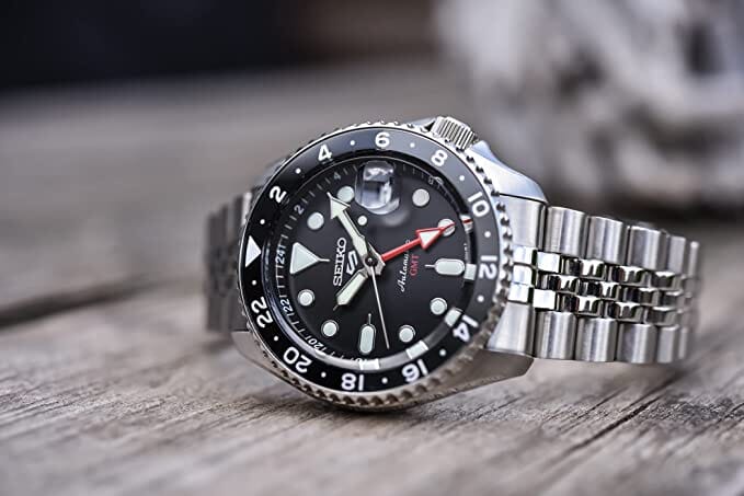 Seiko 5 Sports SSK GMT Black Dial Automatic Men's Watch SSK001K1