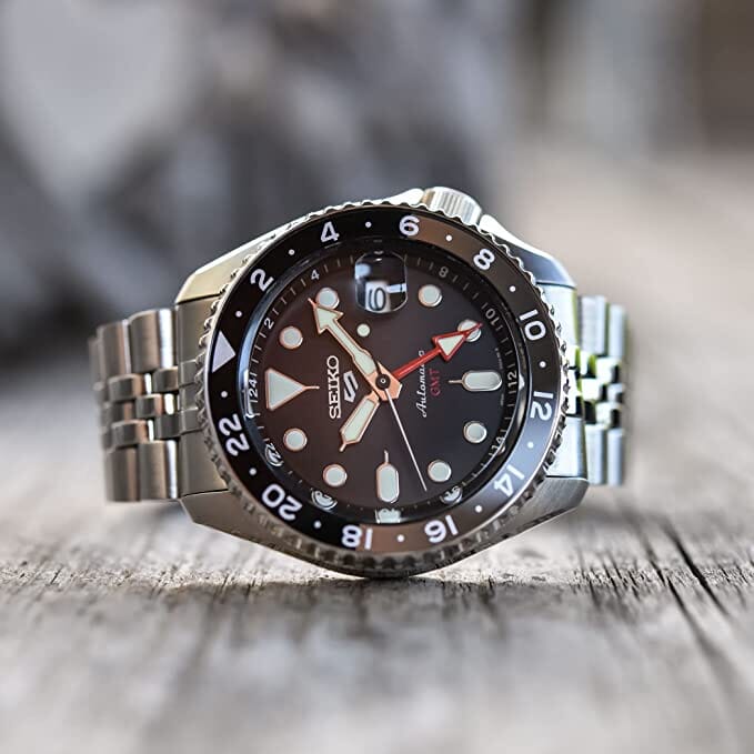 Seiko 5 Sports SSK GMT Black Dial Automatic Men's Watch SSK001K1