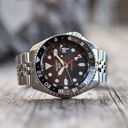 Seiko 5 Sports SSK GMT Black Dial Automatic Men's Watch SSK001K1
