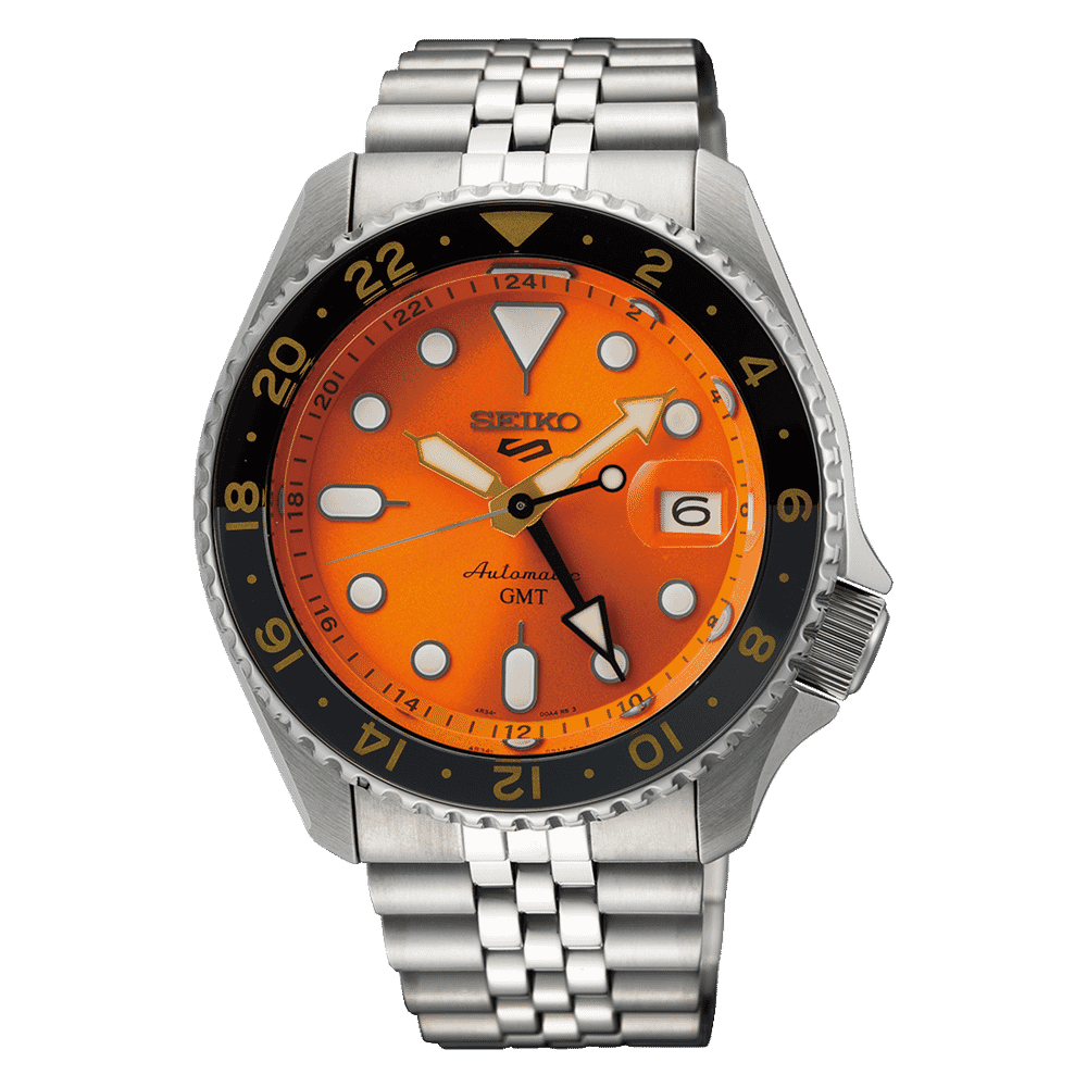 Seiko 5 Sport orange automatic watch SSK003K1 series GMT SKX Mikan Orange, bracelet
