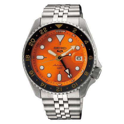 Seiko 5 Sport orange automatic watch SSK003K1 series GMT SKX Mikan Orange, bracelet