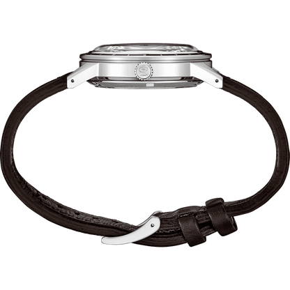 ساعة سيكو بريساج الستينيات GMT للرجال من الستانلس ستيل بمينا رمادي SSK013J