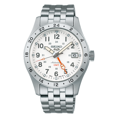 Seiko 5 Sports white Dial Stainless-Steel Automatic  Men's Watch SSK059K1