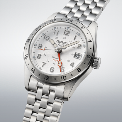 Seiko 5 Sports white Dial Stainless-Steel Automatic  Men's Watch SSK059K1