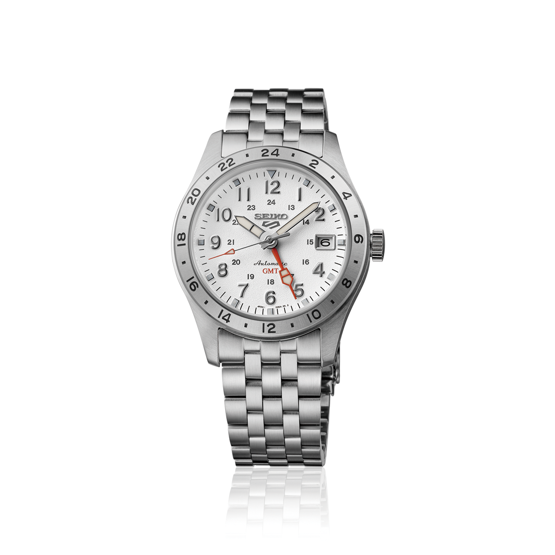 Seiko 5 Sports white Dial Stainless-Steel Automatic  Men's Watch SSK059K1