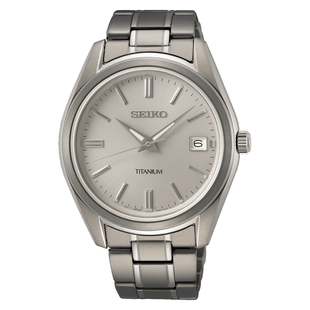 Seiko Mens Analogue Quartz Watch SUR369P1, White, Quartz