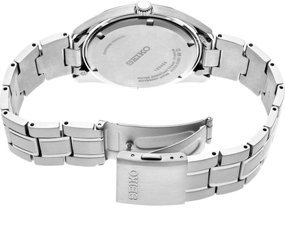 Seiko Mens Analogue Quartz Watch SUR369P1, White, Quartz