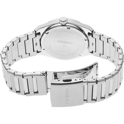 Seiko Essential White Dial stainless steel bracelet watch for men SUR553P