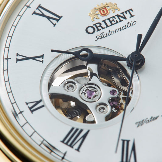 ORIENT: ساعة كلاسيكية ميكانيكية، حزام جلد - 43.0 مم (AG00002W)