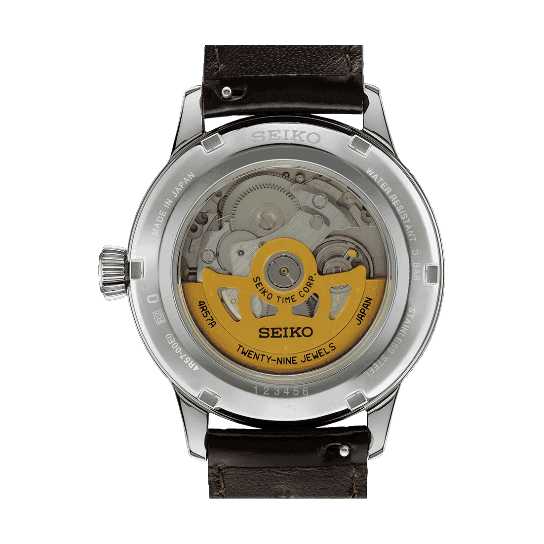 SEIKO PRESAGE GREEN DIAL MECHANICAL LEATHER WATCH for men SSA459J