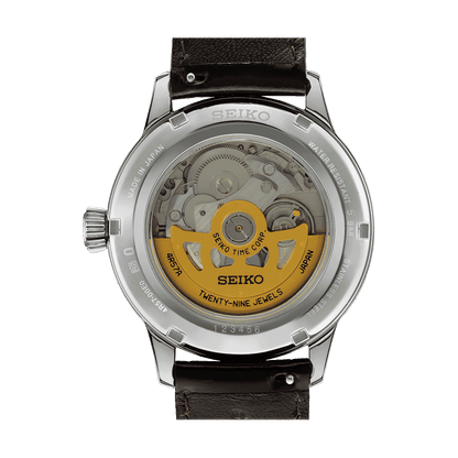 SEIKO PRESAGE GREEN DIAL MECHANICAL LEATHER WATCH for men SSA459J