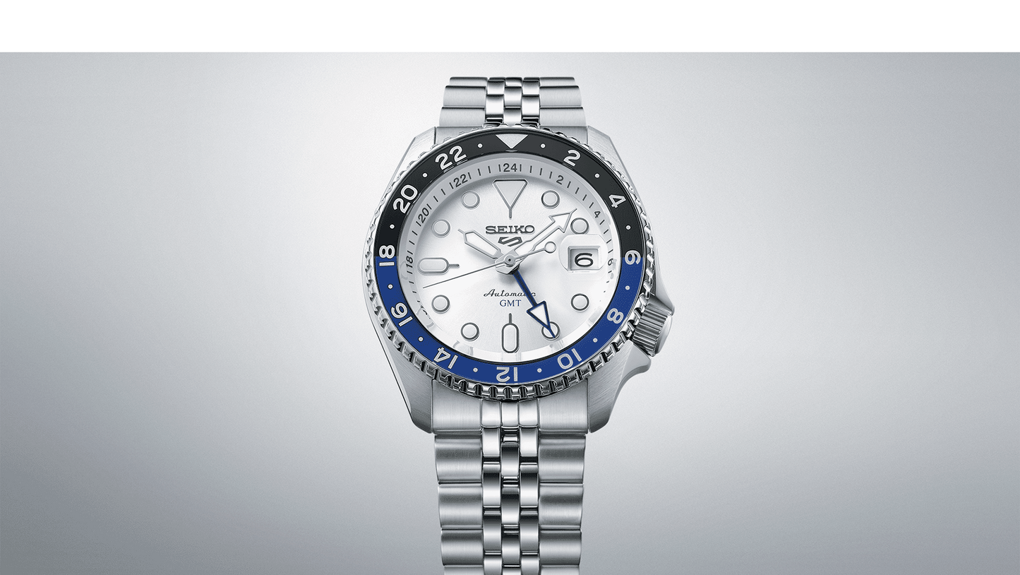 سيكو 5 سبورتس SKX GMT أزرق سماوي، فضي سحابي SSK033K1